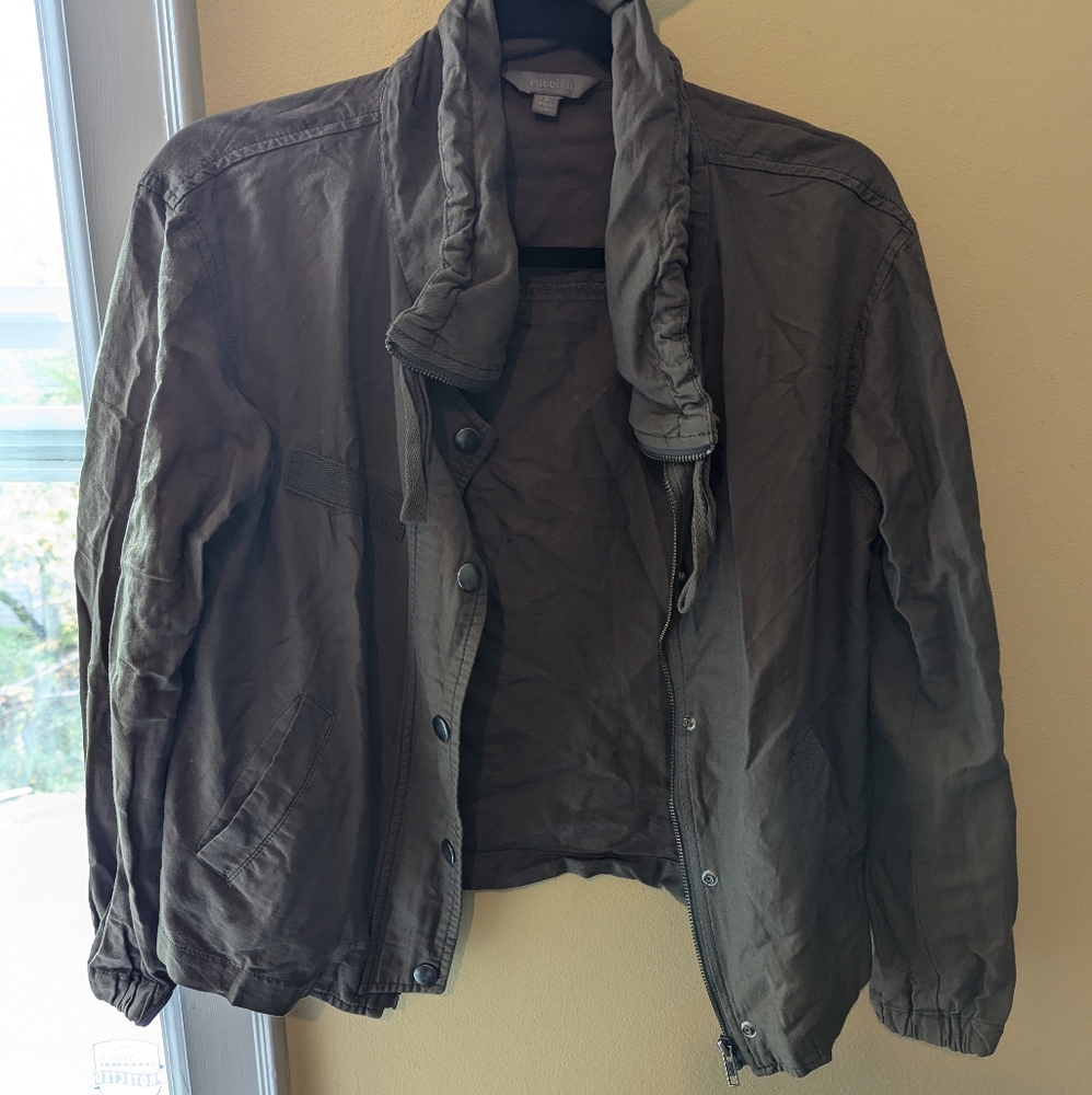 Olive green Rubbish bomber jacket Size women's S